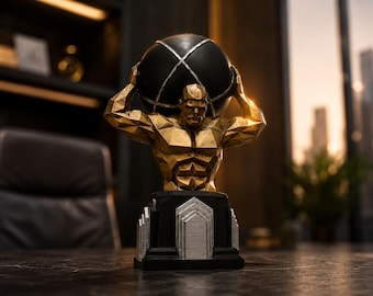 Atlas Greek Titan Bust, Office Sculpture for Mythology Desk Gift