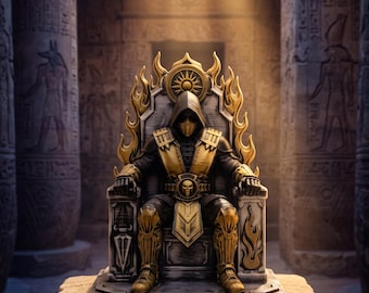 Golden Hellfire Fighter Statue