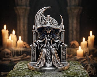 Silver Moon Witch Figure