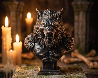 Gothic Fantasy Werewolf Head