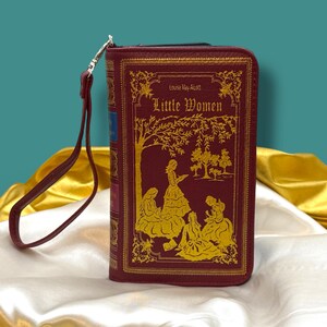 Little Women book wallet front cover shown as a book-style clutch