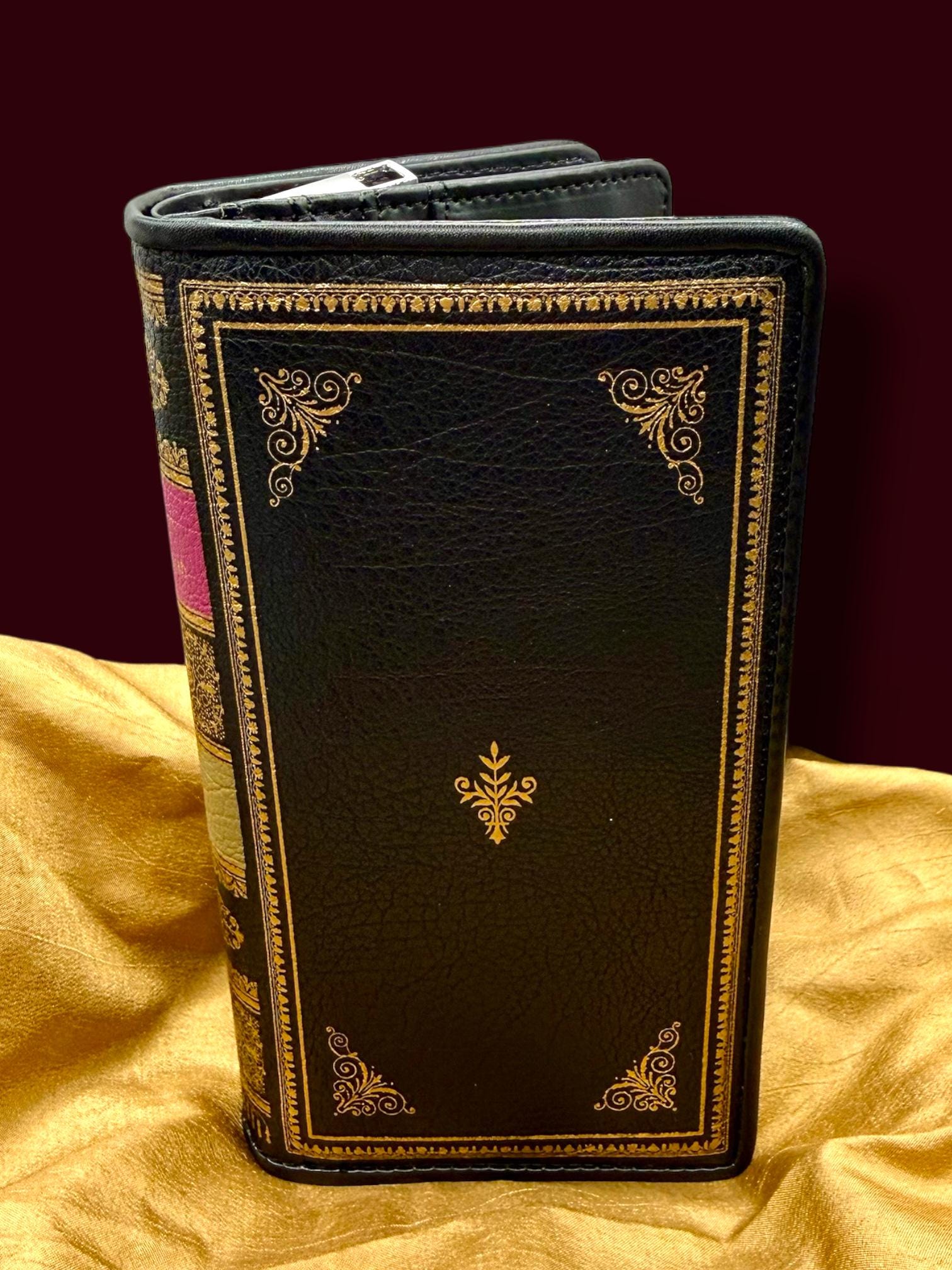 Vintage Book Wallet Black Leather Look | Book of Wealth Vol IV ...