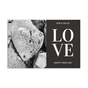 Pocztówka - Rock Solid LOVE - Szczęśliwego Dnia Mamy - Oryginalne zdjęcie Beach Rock