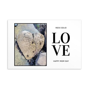 Pocztówka - Rock Solid LOVE - Szczęśliwego Dnia Mamy - Oryginalne zdjęcie Beach Rock w kolorze