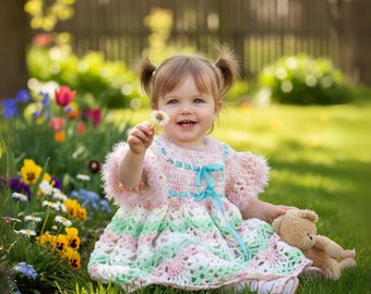 infant crochet easter dress Spring Baby Dress Free Crochet Patterns