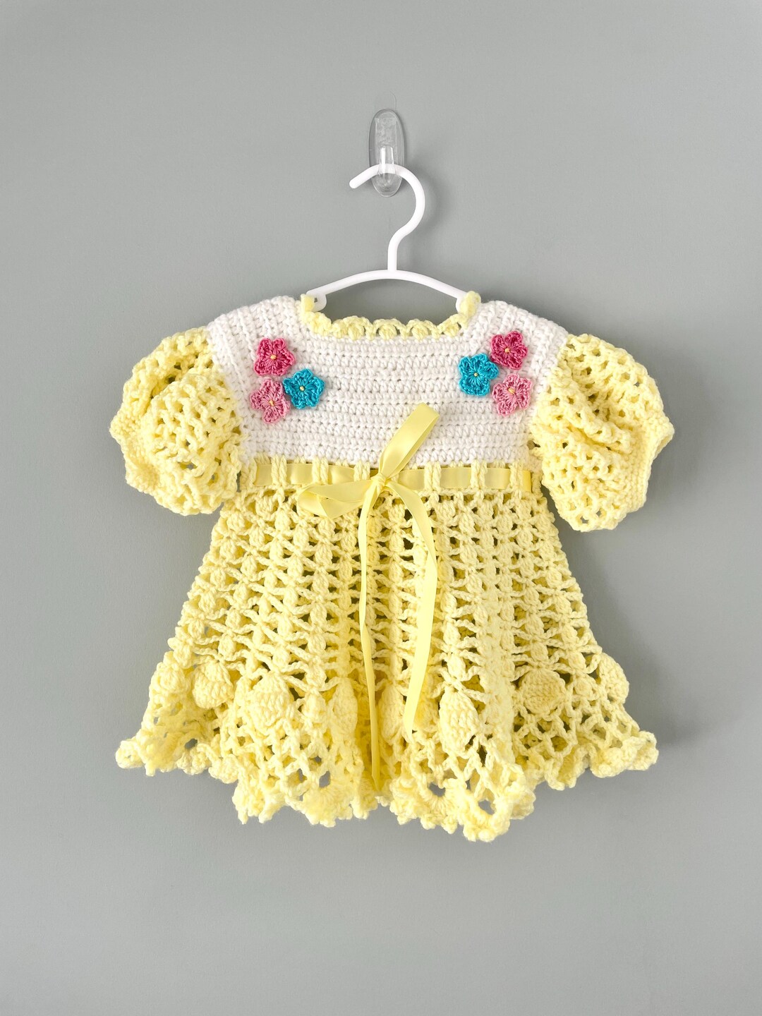 Summer Dress In Yellow Color For Newborn Baby With Shoes & Cap main image 0