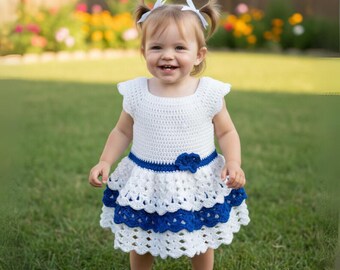 Handgefertigte Häkelarbeit Baby Kleid Mädchen Outfit, Vintage-inspirierte Strick Kleid, Kleinkind Kleidung Geschenk, Baby Shower Geschenk