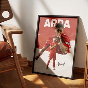 Poster sportivo Arda Güler / Decorazione murale minimalista / Regalo unico per i fan / Stampa atletica moderna per casa o ufficio
