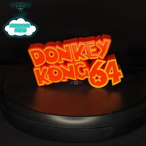 3D Printed DK 64 Plaque Wall/Shelf Decor
