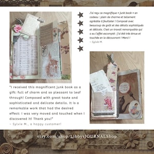 Diario personalizzato e unico fatto a mano (di ispirazione vintage con carte riciclate e antiche: un regalo personalizzato perfetto per conservare i ricordi)