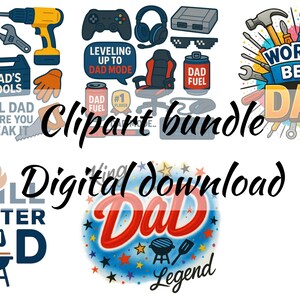 Leuke en kleurrijke DAD-clipart voor knutselen en sublimatie - Vier Vaderdag met CALL DAD voordat je het breekt en meer