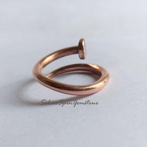 Hammered Copper Wrap Ring: Adjustable Solid Copper Band