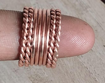 Stapelbare ringen van geoxideerd koper: Molten Grace Healing Ring