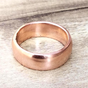Hammered Copper Band Ring: Unisex Adjustable Jewelry