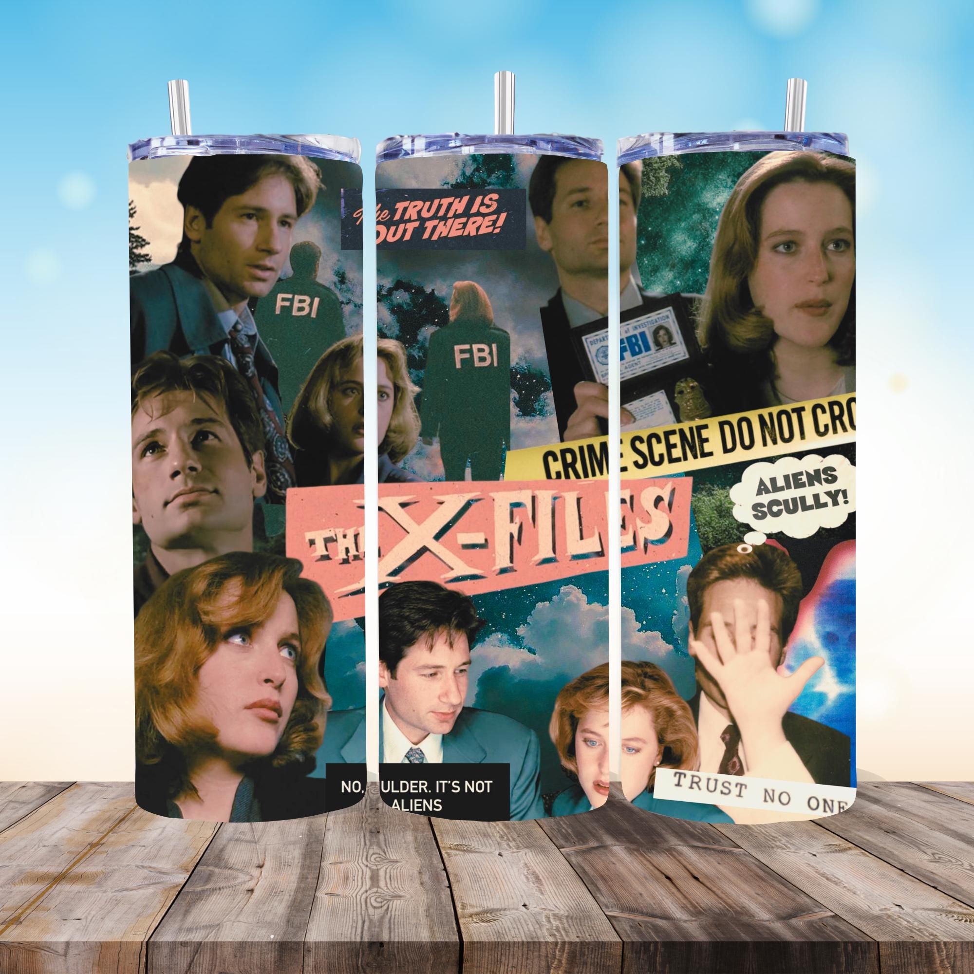 X-Files Tumbler Wrap Design: 20oz PNG Digital Download