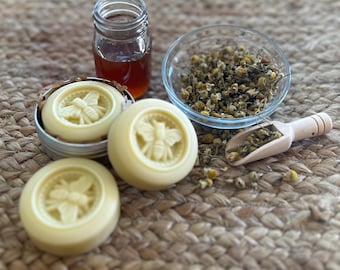 Lotion Bars Chamomile Honey Moisturizing Soothing Skin Care Nourishing diminish Wrinkles Organic Natural