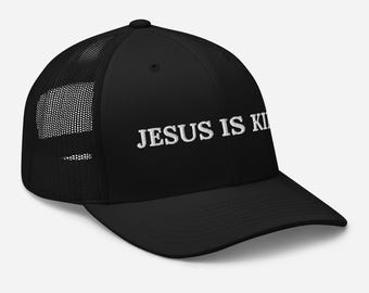 Jesus ist König gestickte Hut christliche Baseballmütze Glaubensbasierte Hut religiöses Geschenk minimalistischer Jesus Hut verstellbare Dad-Kappe