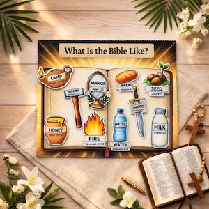 Bible Felt Activity – What Is the Bible Like? Interactive Lesson (Quiet Book Page)
