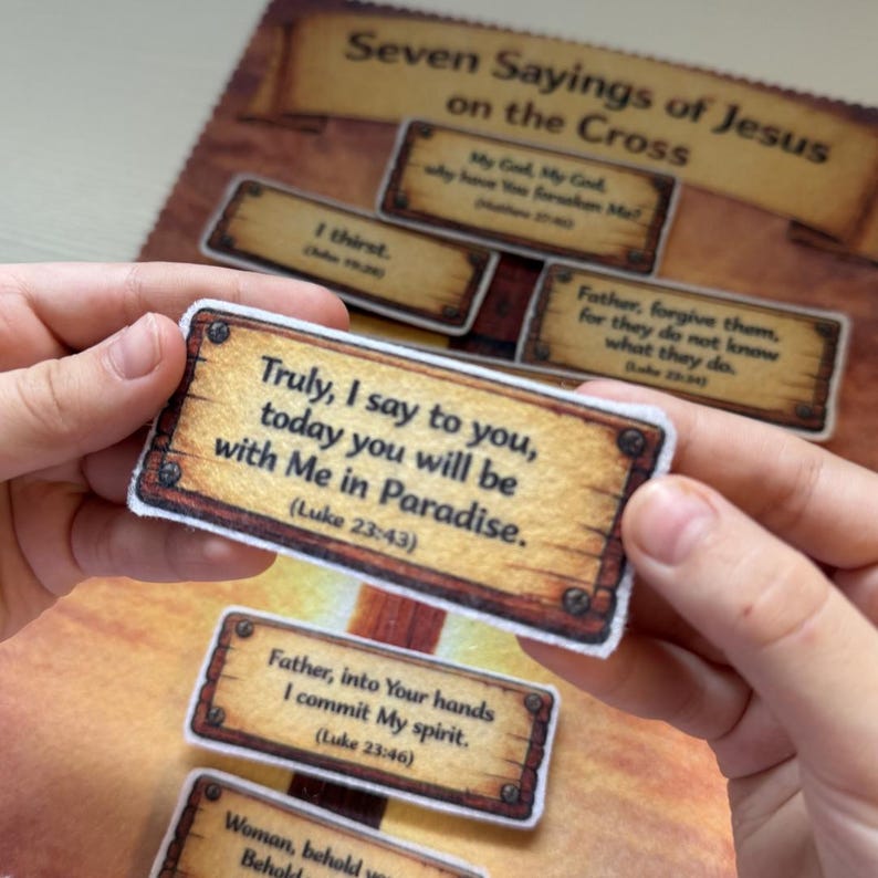 Seven Sayings of Jesus Felt Set | Sunday School Bible Activity - Etsy