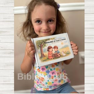 50 Cartões de Memória com Versículos da Bíblia para Crianças | Cartões de Escrituras com Suporte, Presente Cristão para Crianças | Conjunto de Cartões de Memória com Tripé