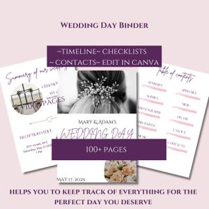 Die ultimative elegante Hochzeitstag Mappe (Bearbeiten in Canva Digital Download)
