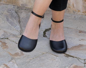 Barfuß Mary Jane Ledersandalen Nachhaltige Barfuß Sandalen, Handgefertigte Sandalen, Minimalistische Schuhe, Sandalen Für Frauen