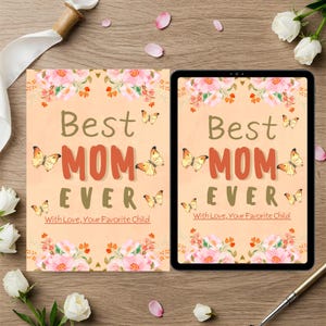 Floral Mother's Day Card | Mothers day card - Best Mom Ever Card - Instant Download | Cute Mother's Day Card | Gift for Mum's Birthday