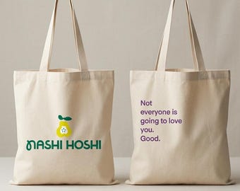 Feminist Canvas Tote Bag, Empowering Cotton Grocery Bag, Nashi Hoshi Design