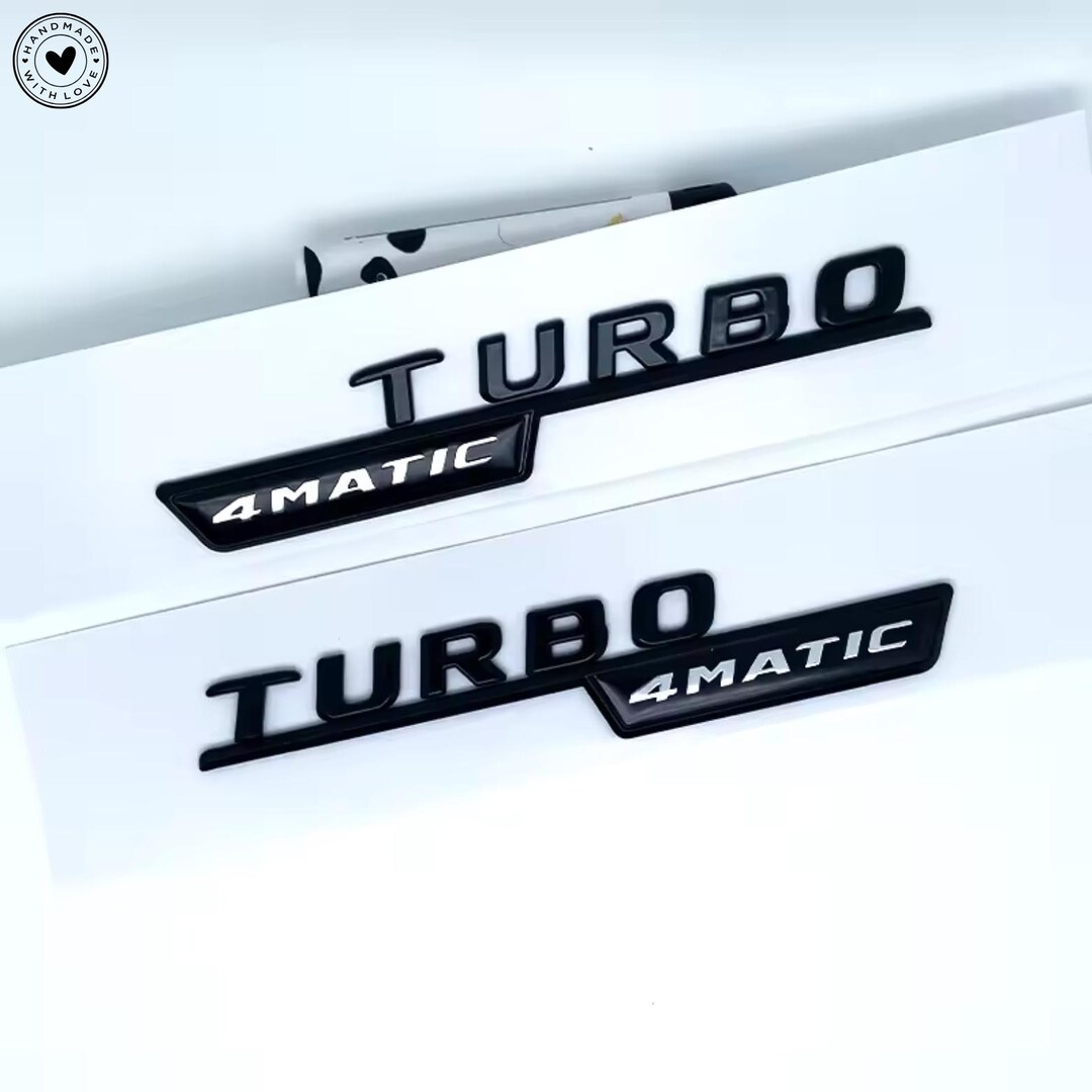 Small 4matic Sticker V12 V8 BITURBO 4MATIC Fender Emblem | Chrome Black Car Logo Sticker ...