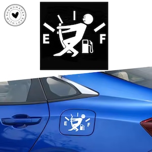 Funny Fuel Tank Sticker: Hilarious Gas Cap Vinyl Decal