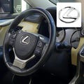 Silver Chrome Lexus Steering Wheel Logo Emblem: ABS Plastic, Adhesive product logo