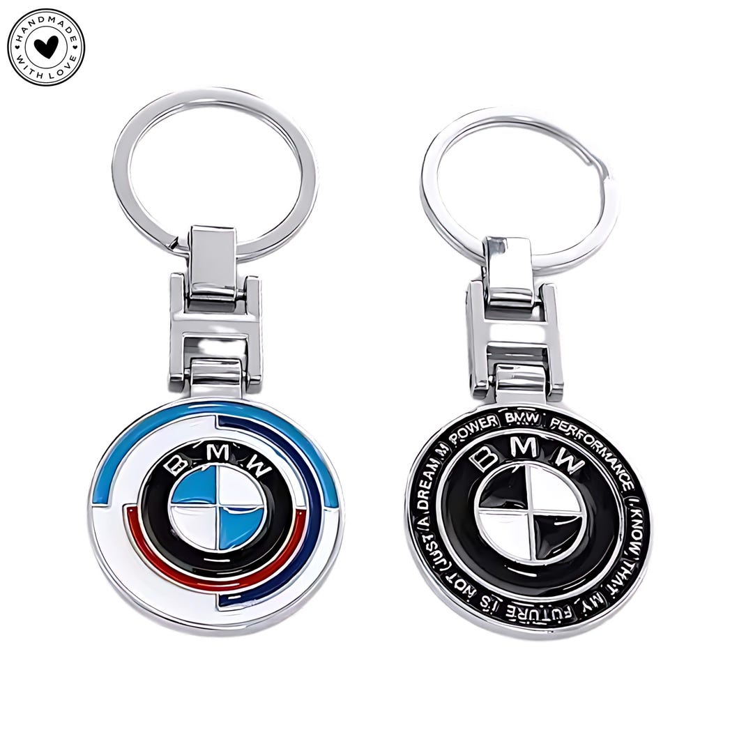 BMW Logo Emblem Keychain – Double Buckle Metal Key Ring for BMW G30 G32 ...