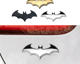 3D Bat Emblem Car Sticker: Universal Auto Badge Decal