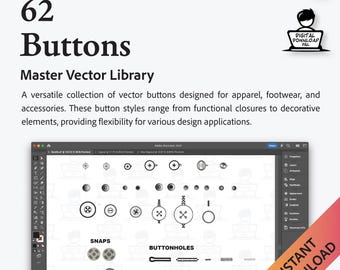 Pinceaux vectoriels Adobe Illustrator - 62 boutons pour la conception technique Matériel technique de qualité professionnelle