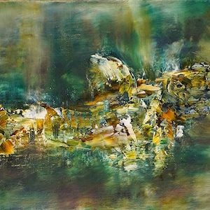 FISH ABSTRACT | Small Oil Painting | 8x10 | Oil on Linen |Toronto | Ontario | Canada | Canadian Art | Canadian Artist