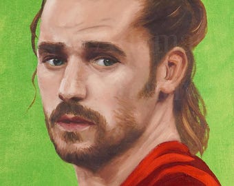 Copa del Mundo de FÚTBOL / ANTOINE GRIEZMANN / Pintura al óleo sobre lienzo / Óleo sobre lienzo / Toronto / Canadá / Artista canadiense / OP14X11P074