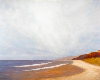 BEACH AFTERNOON | Oil Painting | 48X66 | Toronto | Contemporary Portrait | Ontario Art | Canadian Art | Canadian Artist | OP48x66L055