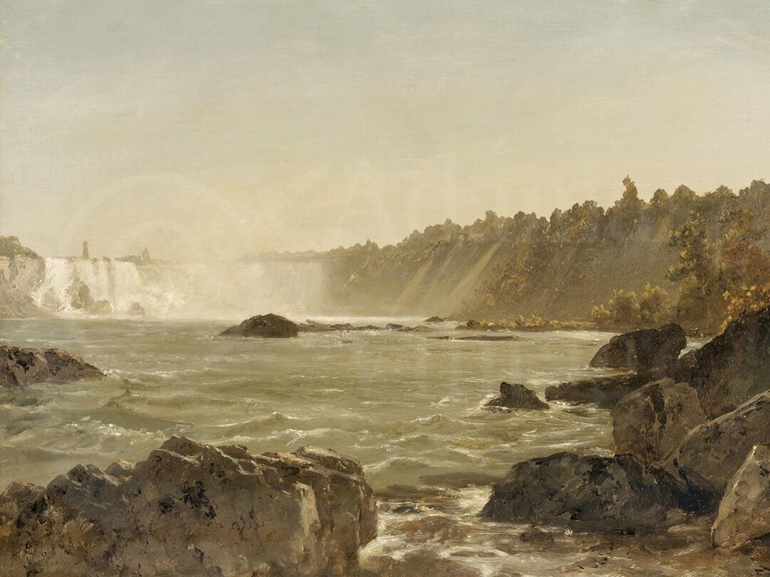 Vintage Niagara Falls | PRINTABLE | Neutral Niagara Painting | Retro ...