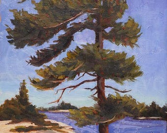 LAKE ONTARIO SHORE | Small Oil Painting | 10X8 | Oil on Linen |Toronto | Ontario | Canada | Canadian Art | Canadian Artist | OP10X8L077