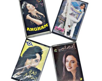Rare Angham4 Cassette Tapes Collection Ella Ana Vintage Arabic Music أنغام شرائط كاسيت