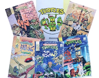 Rare Vintage Arabic TMNT Comic Book Magazine Ninja Turtles & Free Coloring Lot 5 Issues سلاحف النينجا كوميكس