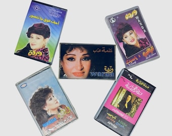 Warda Algerian RARE  Lot Of 6 Cassette Tapes Collection Arabic Tarab Music وردة الجزائرية  شرائط كاسيت