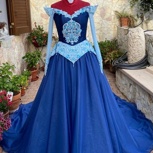 MADE TO ORDER - Sleeping Beauty Inspired Dress, Blue Adult Dress, Aurora Costume Adult, Custom Costume in your size, Cosplay Costume