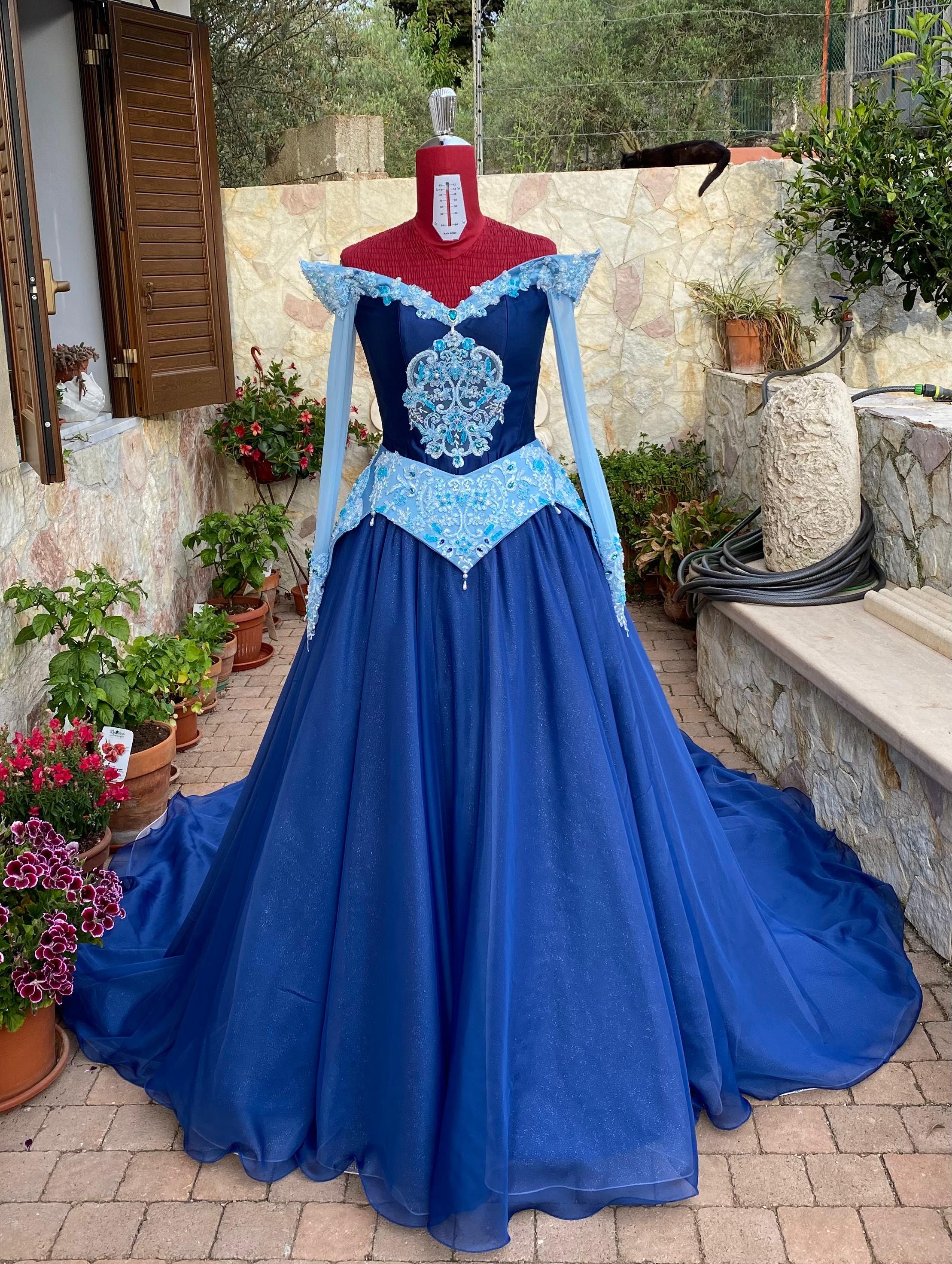 MADE TO ORDER - Sleeping Beauty Inspired Dress, Blue Adult Dress, Aurora  Costume Adult, Custom Costume in Your Size, Cosplay Costume - Etsy, image size:2217x2942