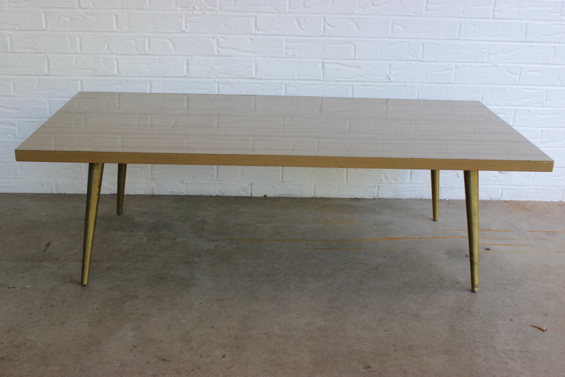 Vintage Mid Century Formica Coffee Table and Round Circular Etsy