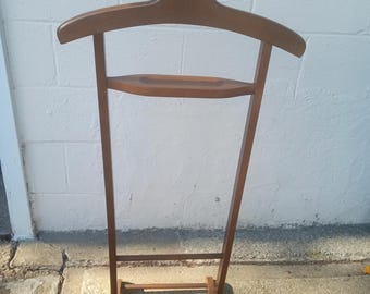 Vintage antique wood butler valet stand