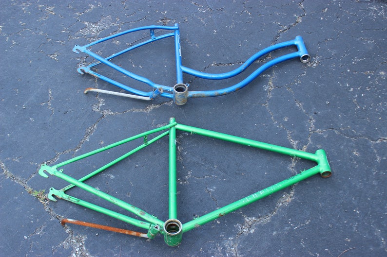 Vintage Schwinn Metal Bicycle Bike Frames Green Blue Parts or Etsy
