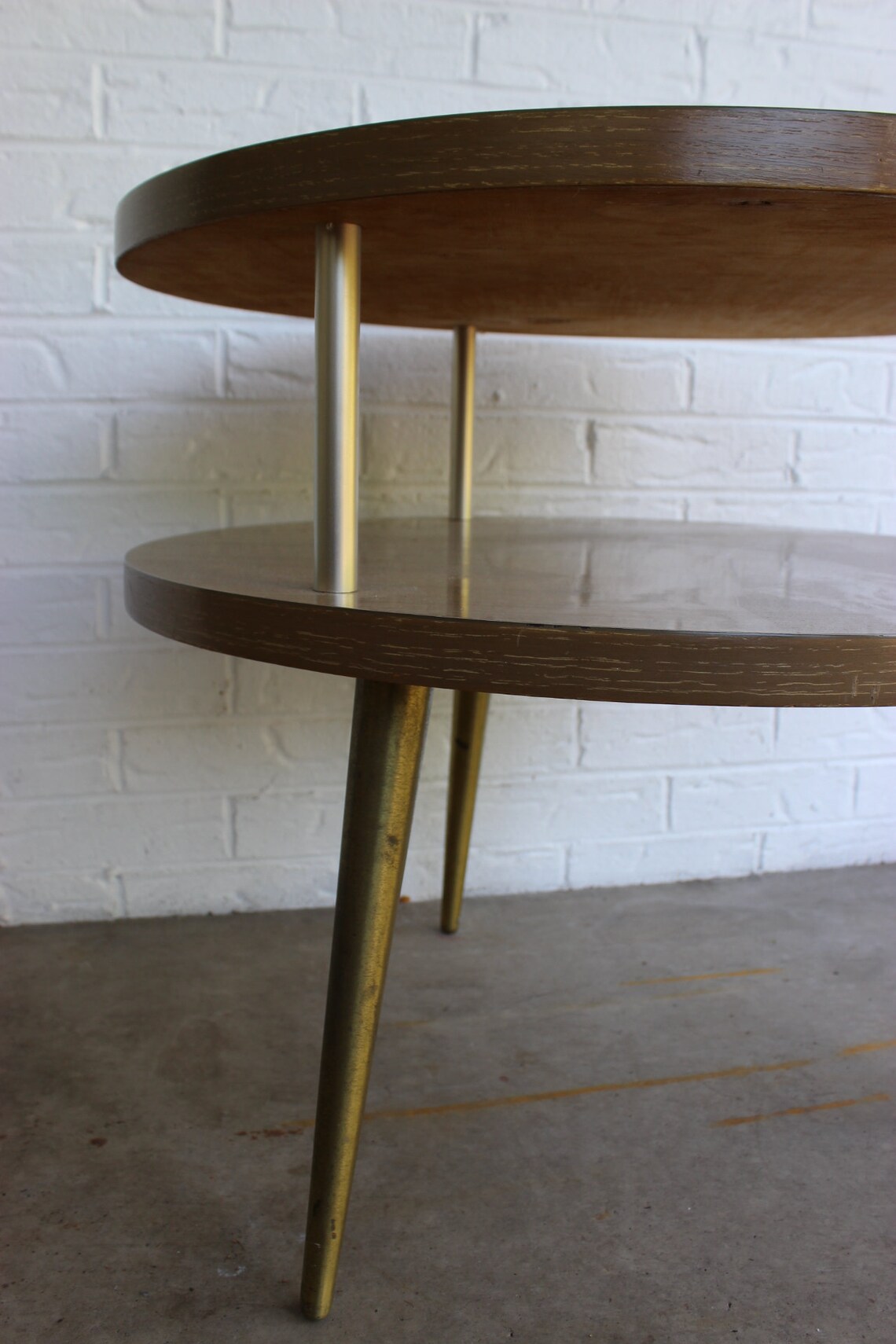 Vintage Mid Century Formica Coffee Table and Round Circular Etsy