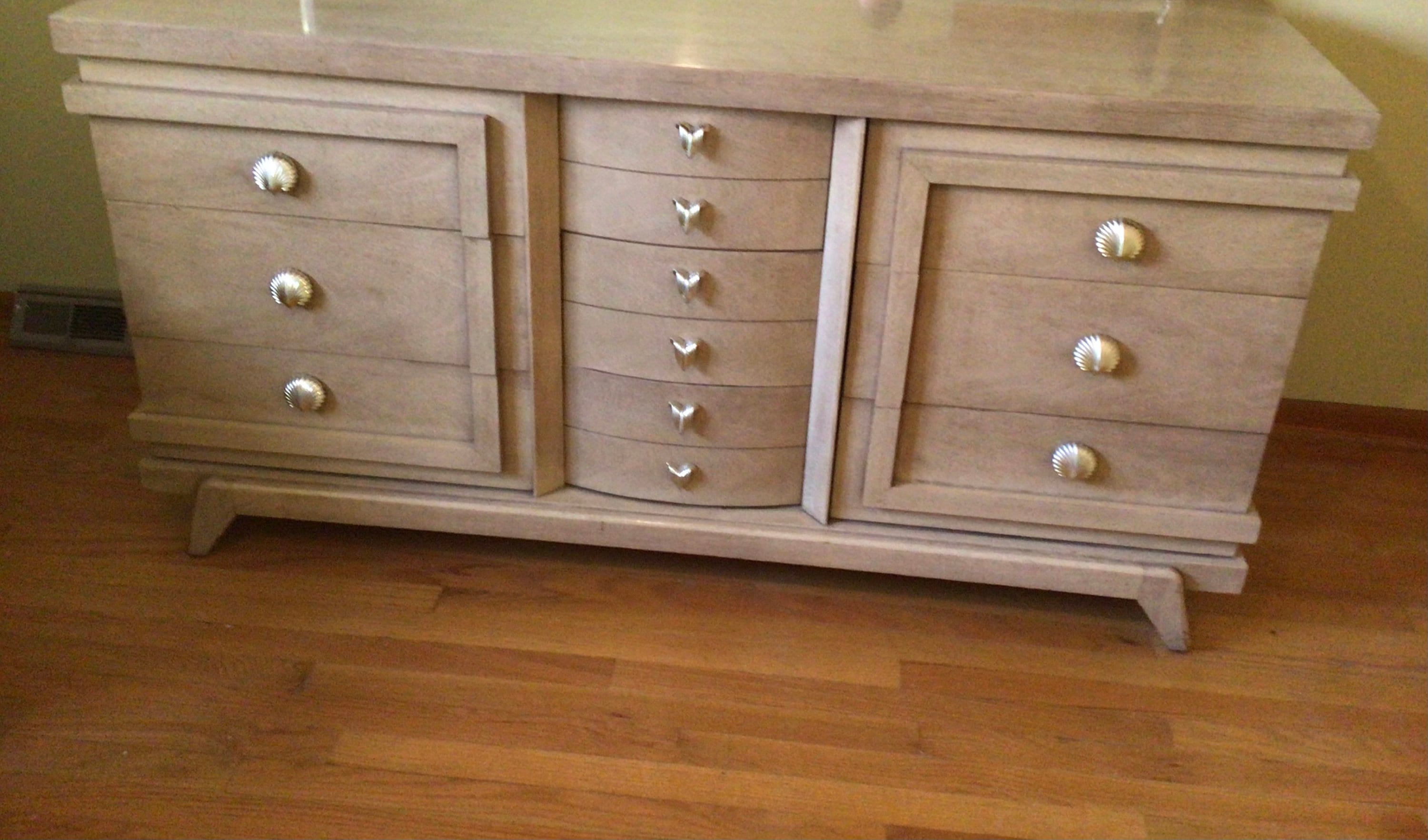 Vintage Mid Century Blonde Wood Bedroom Furniture 2 Dressers 2 Etsy