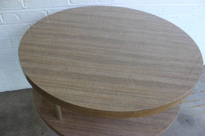 Vintage Mid Century Formica Coffee Table and Round Circular Etsy